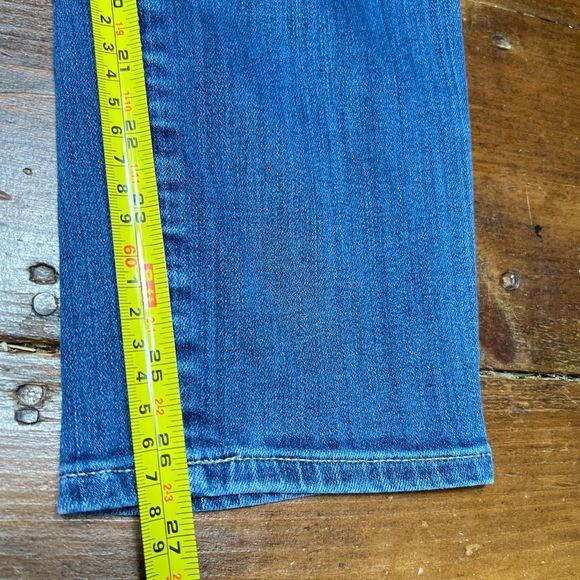 AG Adriano Goldschmied, “The Stevie Ankle” Slim Straight Denim Jeans Size 31 R - Picture 7 of 12
